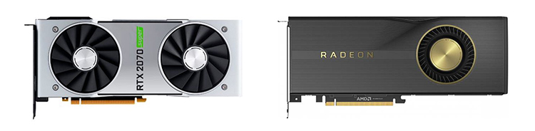 photo de cartes graphiques radeon et nvidia