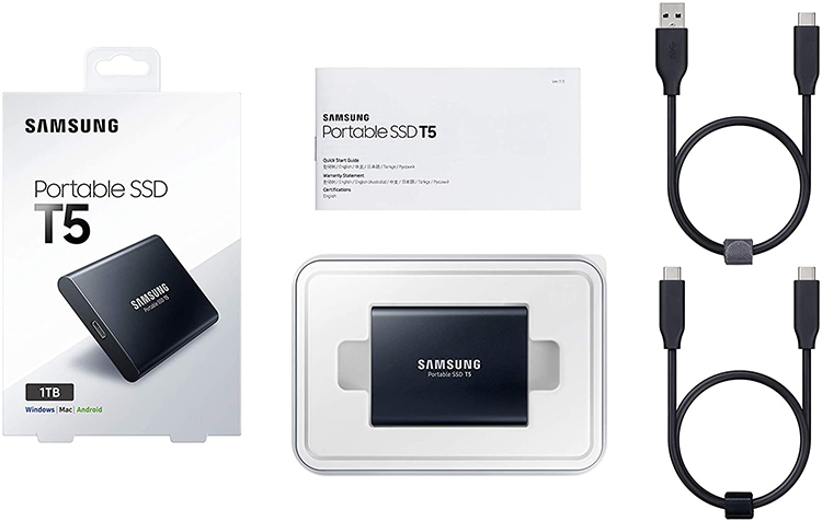 Photo d'un SSD portable Samsung